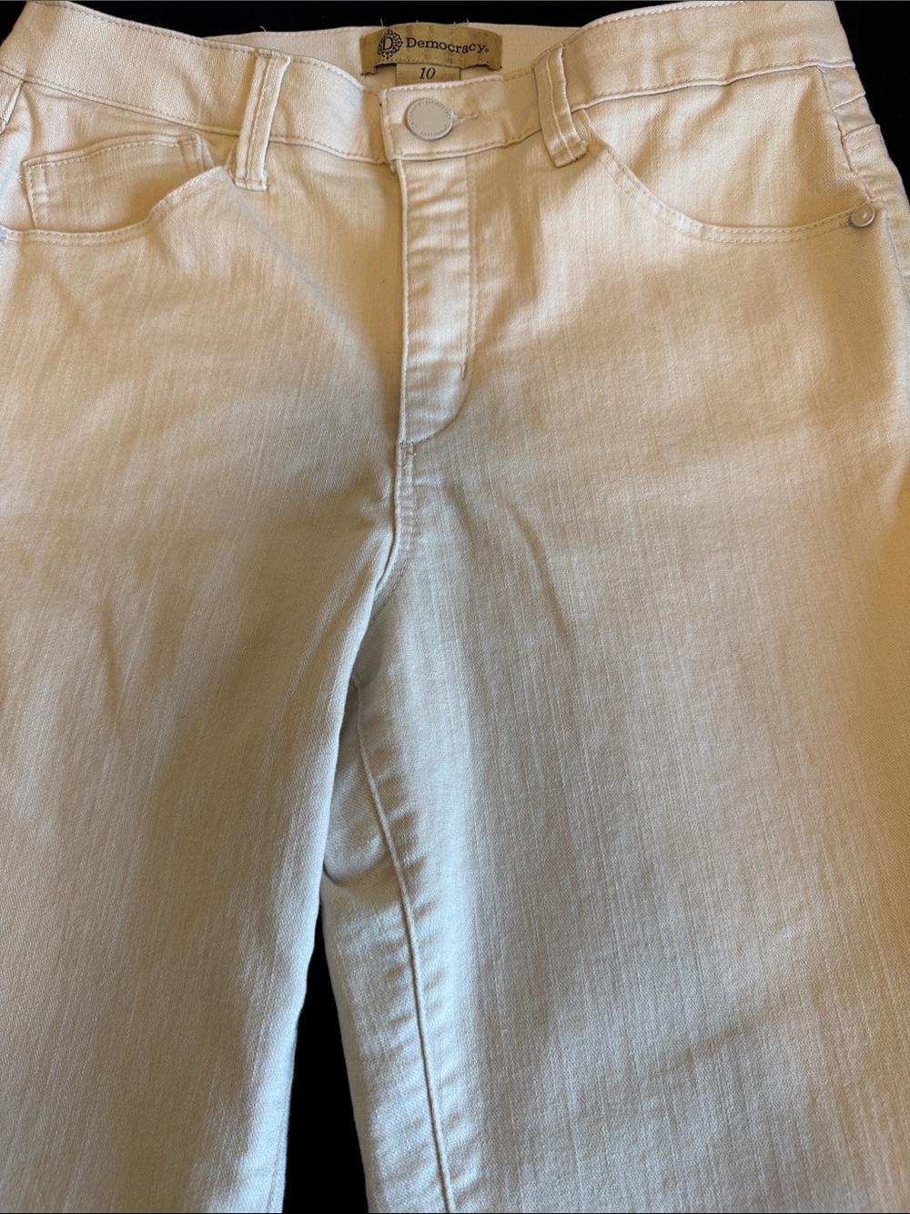 Democracy Cream Slim Straight Jeans
